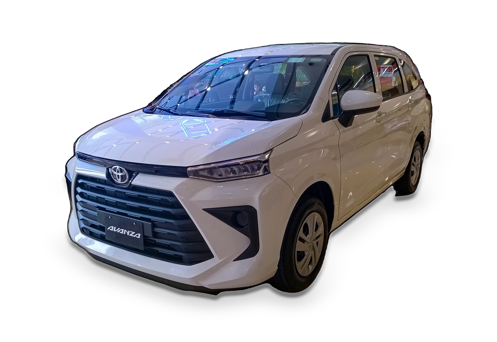 Toyota Avanza, model available to rent, front three-quarter view